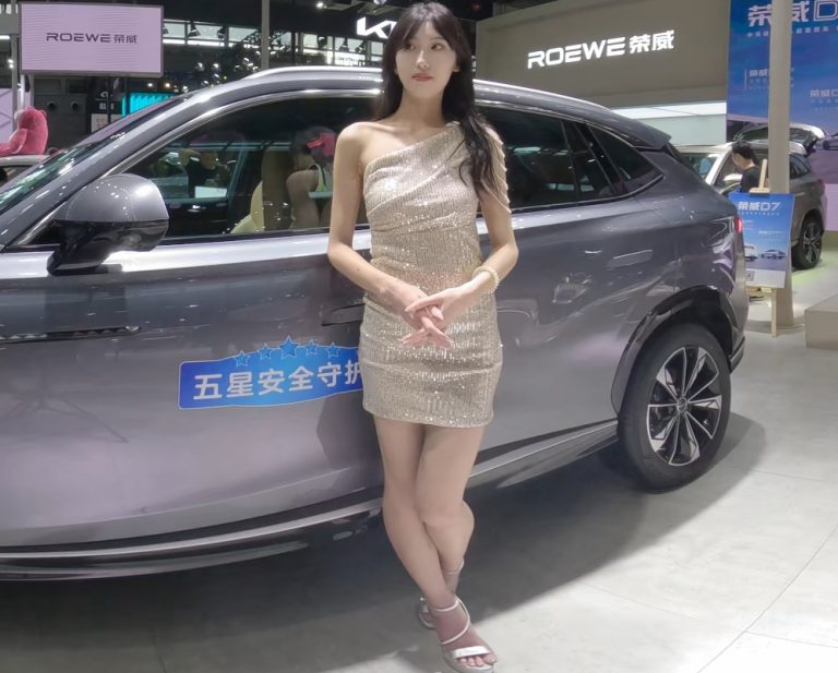 车展模特 摄影现场 Auto show model photography scene