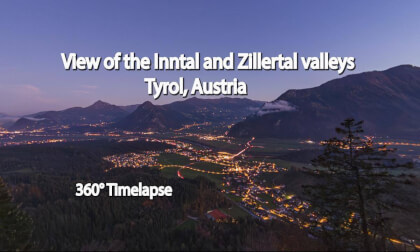 VR双屏电影 奥地利蒂罗尔 View of the Inntal and Zillertal valleys in Tyrol, Austria